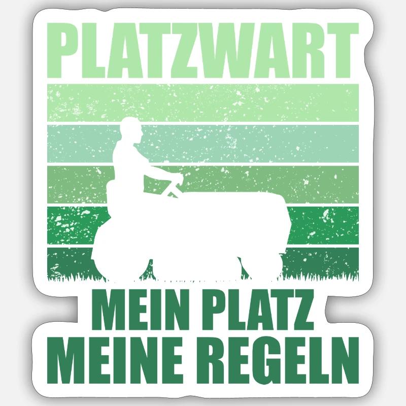 Groundskeeper Garden Lawn Mower Gift - Sticker size S (10 x 10 cm) - white matte