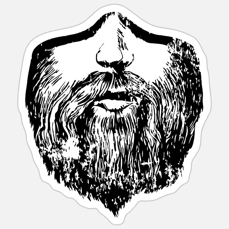 Barbe Sticker taille S (10 x 10 cm)