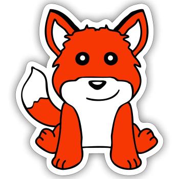 Fox Red Fox Wild Animal Clever Forest Inhabitants - Sticker size S (10 x 10 cm) - white matte - Front