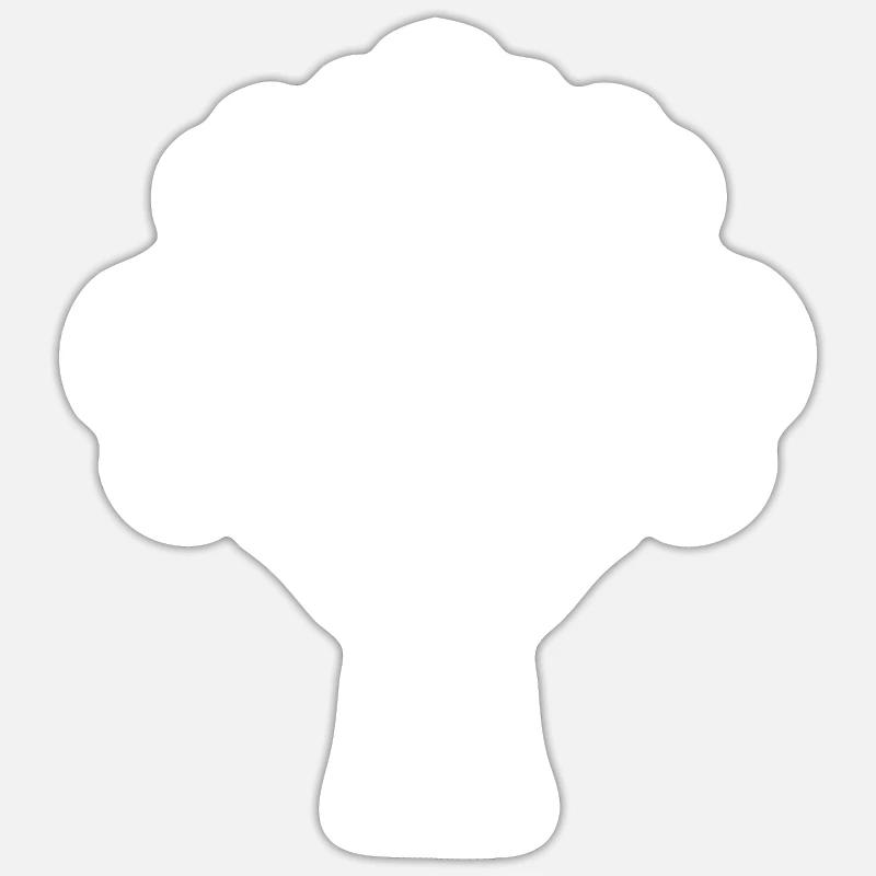 Chou-fleur - Sticker taille S (10 x 10 cm) - blanc mat