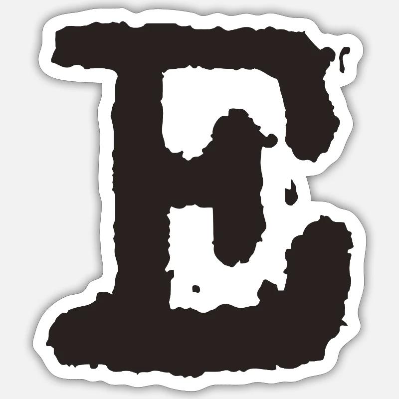 E - Sticker taille S (10 x 10 cm) - blanc mat
