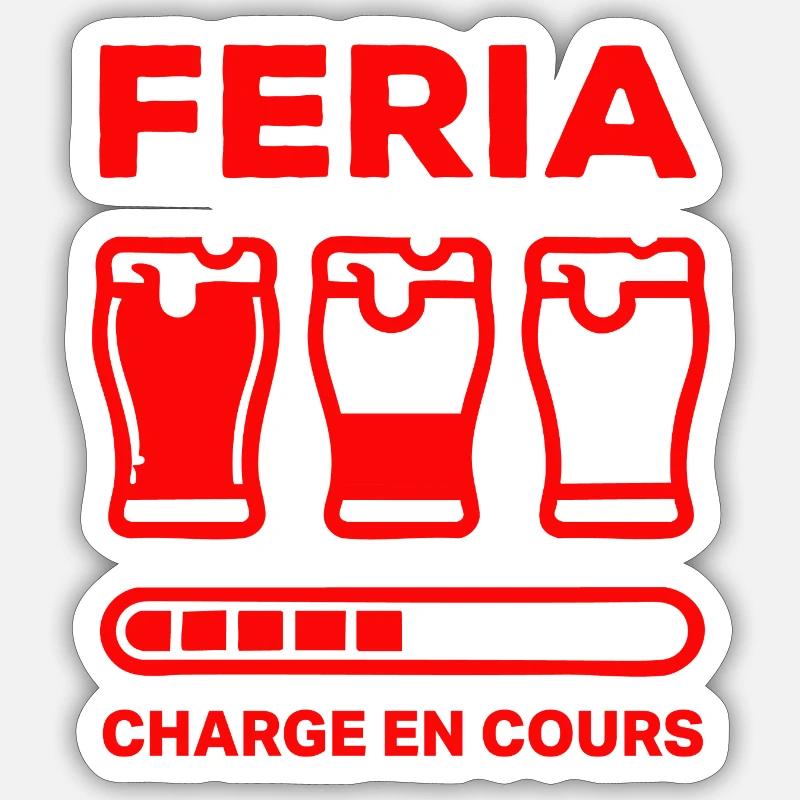 Aperitif feria loading - Sticker size S (10 x 10 cm) - white matte