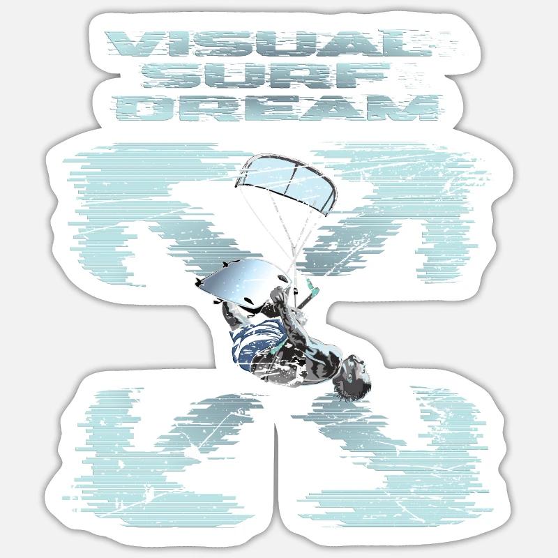 Visual Kitesurfing Dream Sticker size S (10 x 10 cm)