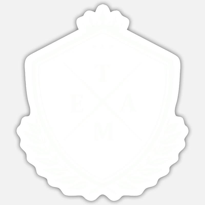 Écusson de l’équipe - Sticker taille S (10 x 10 cm) - blanc mat