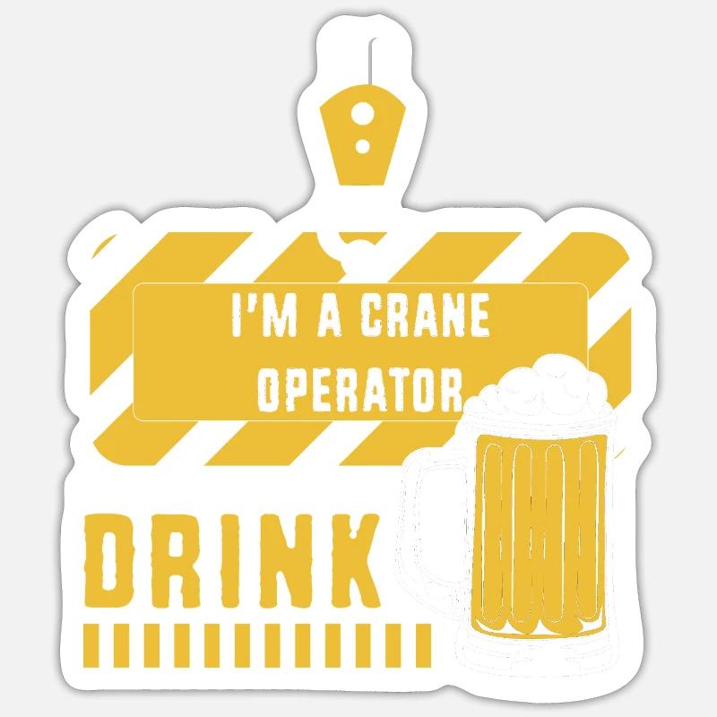 Kranführer Kran Sticker Größe S (10 x 10 cm)