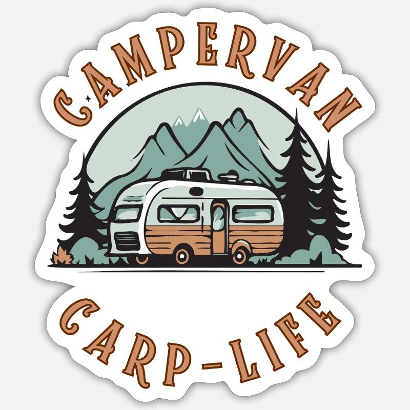 Van life - Sticker Größe S (10 x 10 cm) - Mattweiß