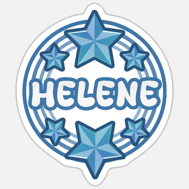 Helene - Sticker taille S (10 x 10 cm) - blanc mat