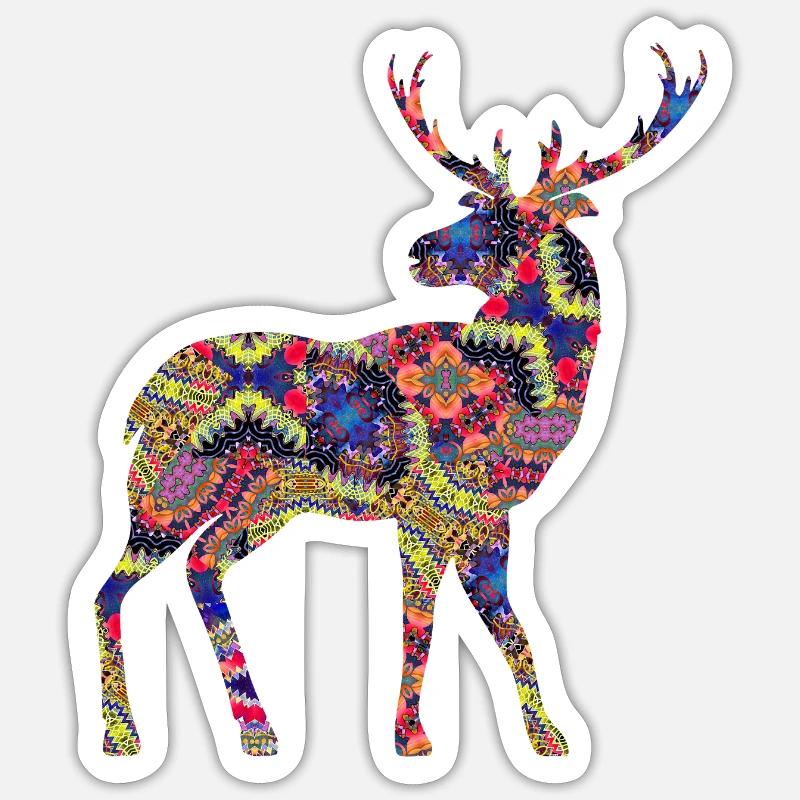 Deer - Sticker size S (10 x 10 cm) - white matte