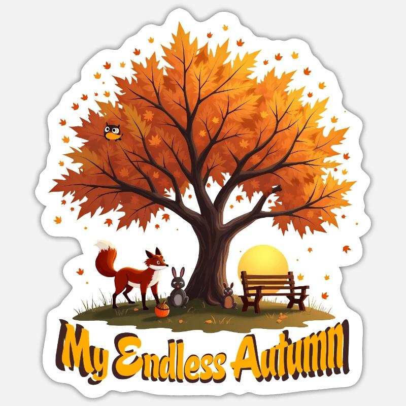My Endless Autumn - Sticker size S (10 x 10 cm) - white matte