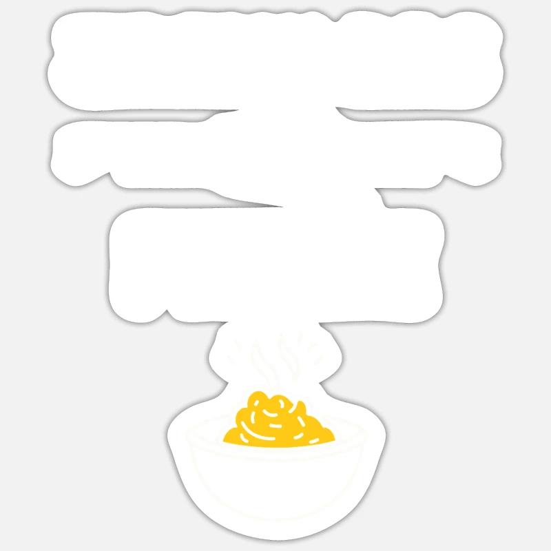 Purée - Sticker taille S (10 x 10 cm) - blanc mat