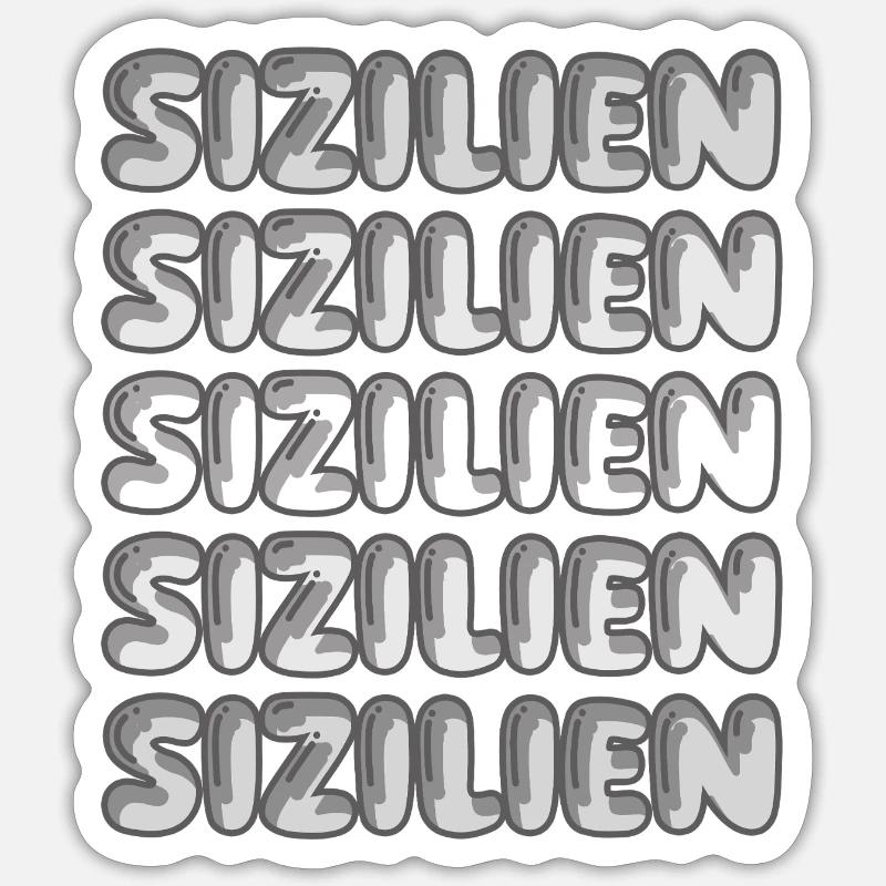 Sicily as a trip - Sticker size S (10 x 10 cm) - white matte