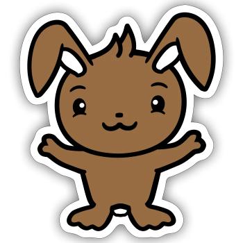 Bunny Rabbit Bunny Rodent Small Animal Cute - Sticker size S (10 x 10 cm) - white matte - Front