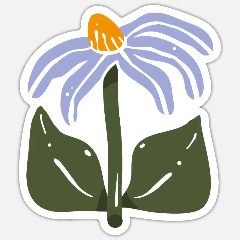 Stylized Wildflower - Sticker size S (10 x 10 cm) - white matte
