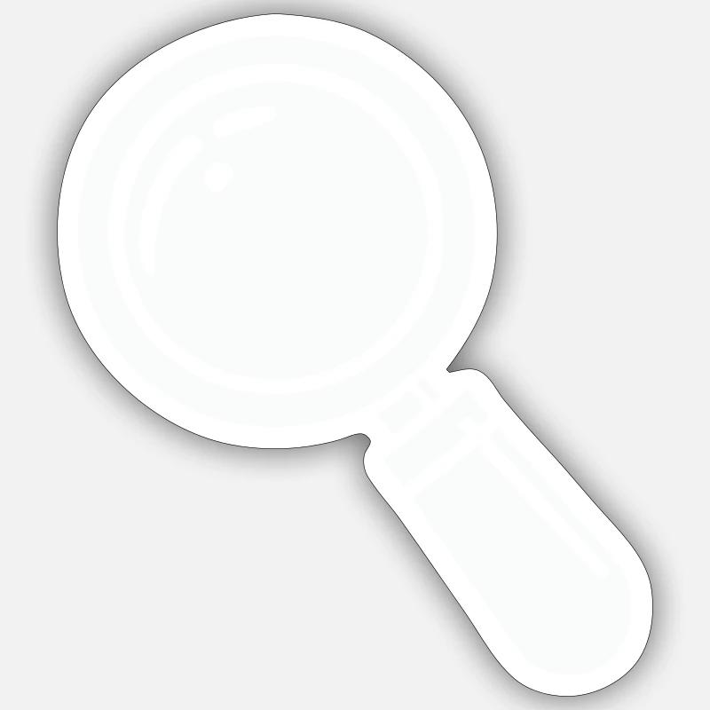 loupe - Sticker taille S (10 x 10 cm) - blanc mat