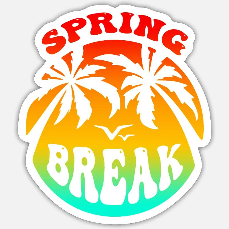 Spring Break - Sticker size S (10 x 10 cm) - white matte