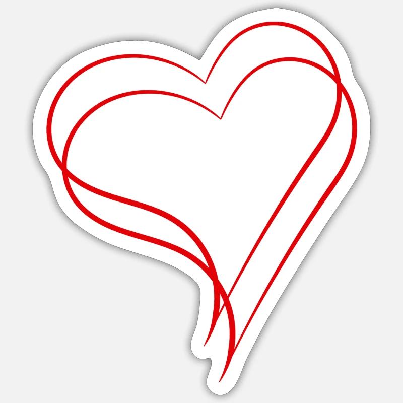 Two Hearts Sticker size S (10 x 10 cm)