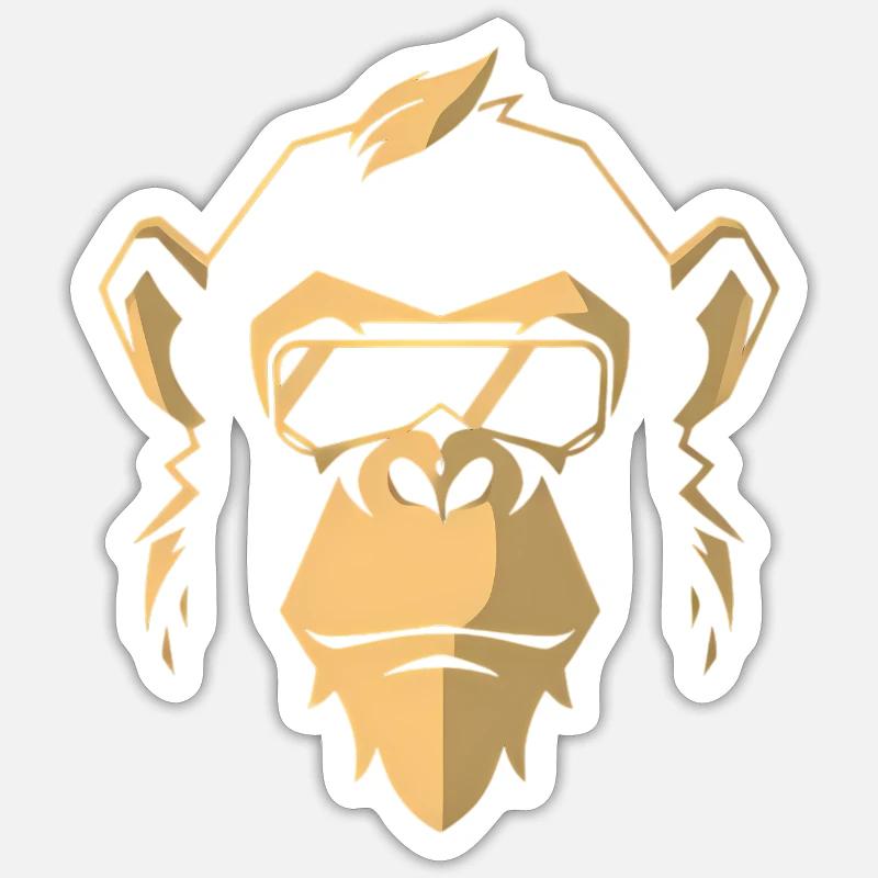 G Monkey Sticker Größe S (10 x 10 cm)