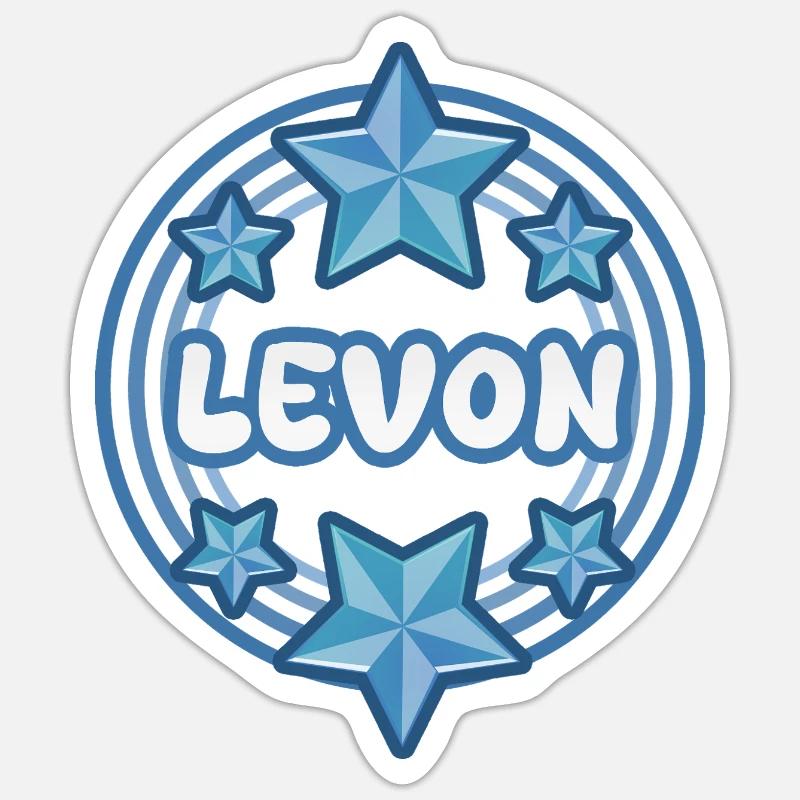 Name Levon - Sticker size S (10 x 10 cm) - white matte
