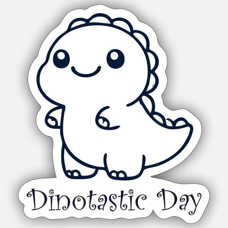 Dinotastic - Sticker Größe S (10 x 10 cm) - Mattweiß