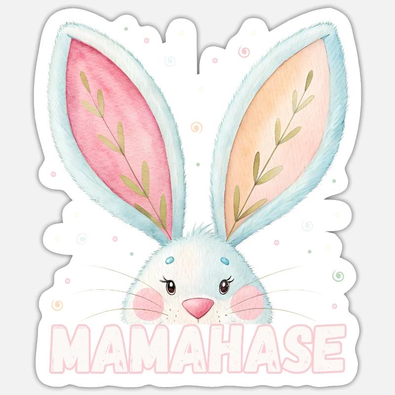 Mama Bunny Mama Nom de l’animal de compagnie Sticker taille S (10 x 10 cm)