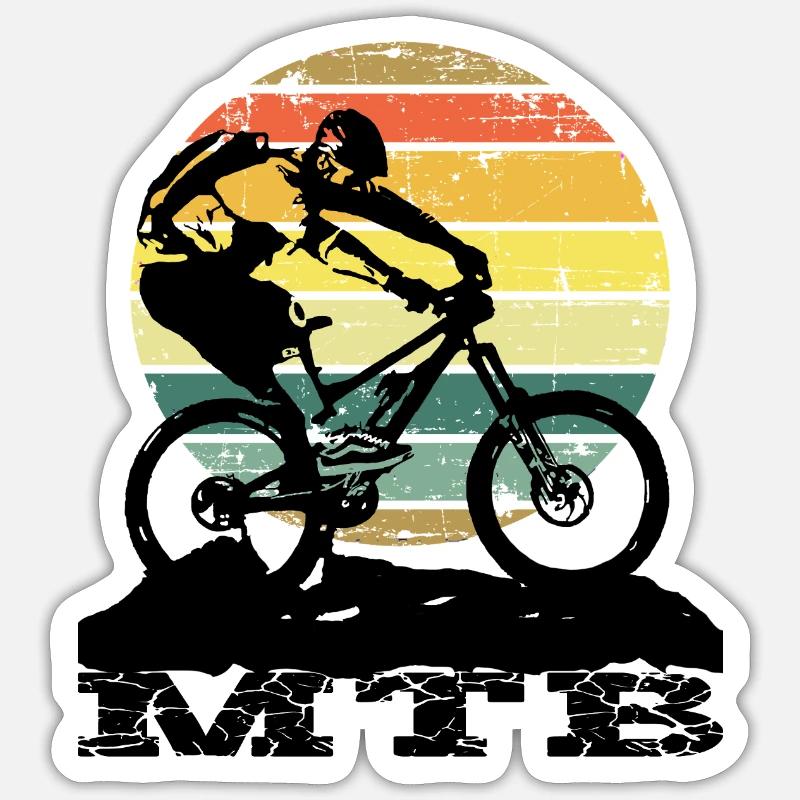 Vélo VTT - Sticker taille S (10 x 10 cm) - blanc mat