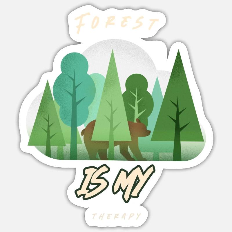 Forest is my therapy Sticker size S (10 x 10 cm)