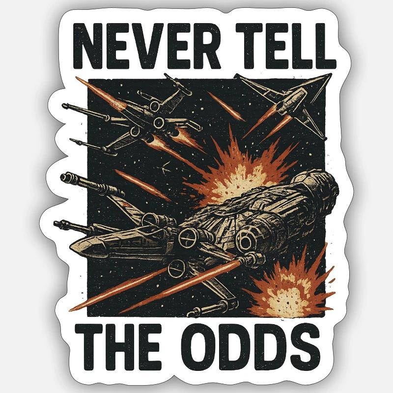 Kampf der Galaxien - Sticker Größe S (10 x 10 cm) - Mattweiß