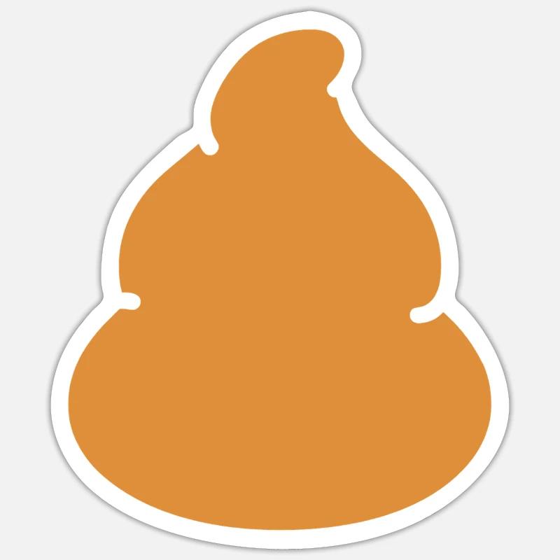 Poo - Sticker size S (10 x 10 cm) - white matte