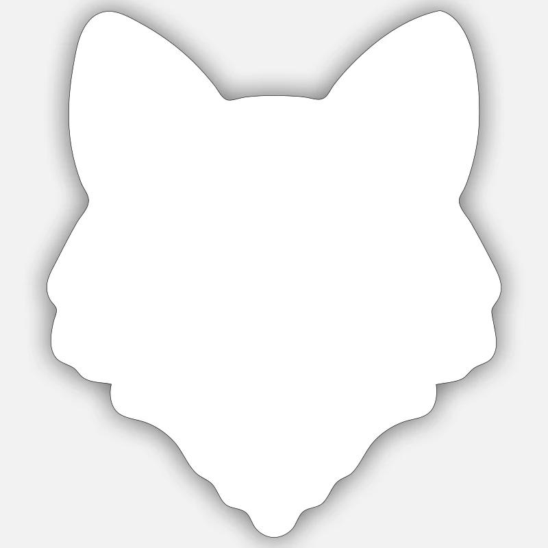 Fox Head Sticker size S (10 x 10 cm)