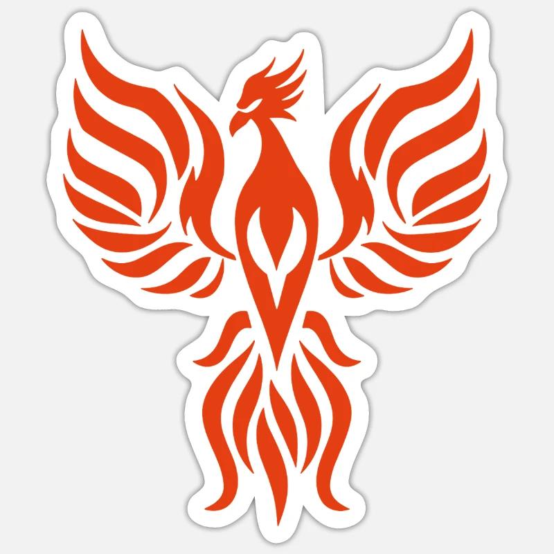 phénix - Sticker taille S (10 x 10 cm) - blanc mat