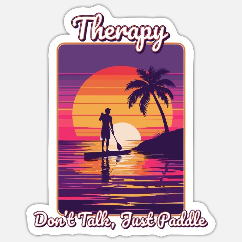 SUP - Therapy - Saying - Sticker size S (10 x 10 cm) - white matte