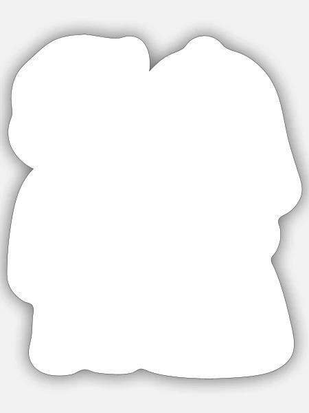 Ehepaar Hochzeit Brautpaar - Sticker Größe S (10 x 10 cm) - Mattweiß