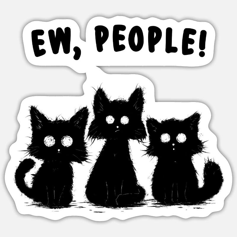 ew people - Sticker Größe S (10 x 10 cm) - Mattweiß