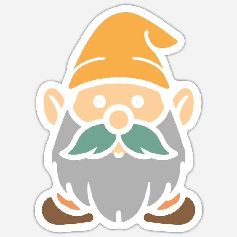 dwarf - Sticker size S (10 x 10 cm) - white matte