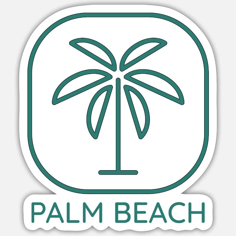 Palm Beach Beach Holidays - Sticker size S (10 x 10 cm) - white matte
