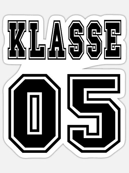 KLASSE 5 - Fünftklässler - weiterführende Schule - Sticker Größe S (10 x 10 cm) - Mattweiß