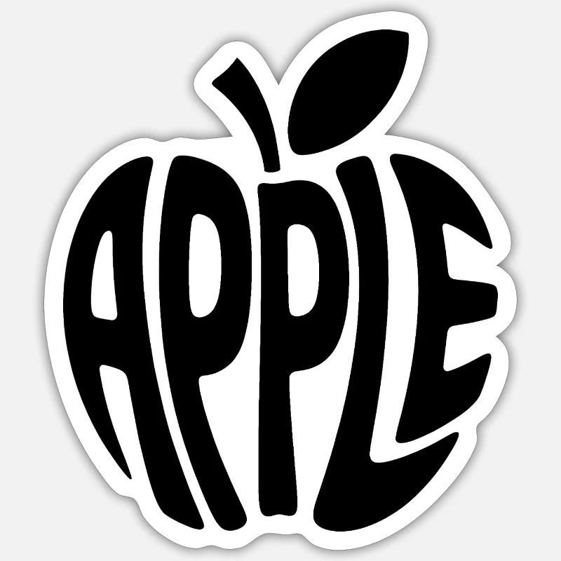 Apple - Cool Fruit Logo Sticker size S (10 x 10 cm)