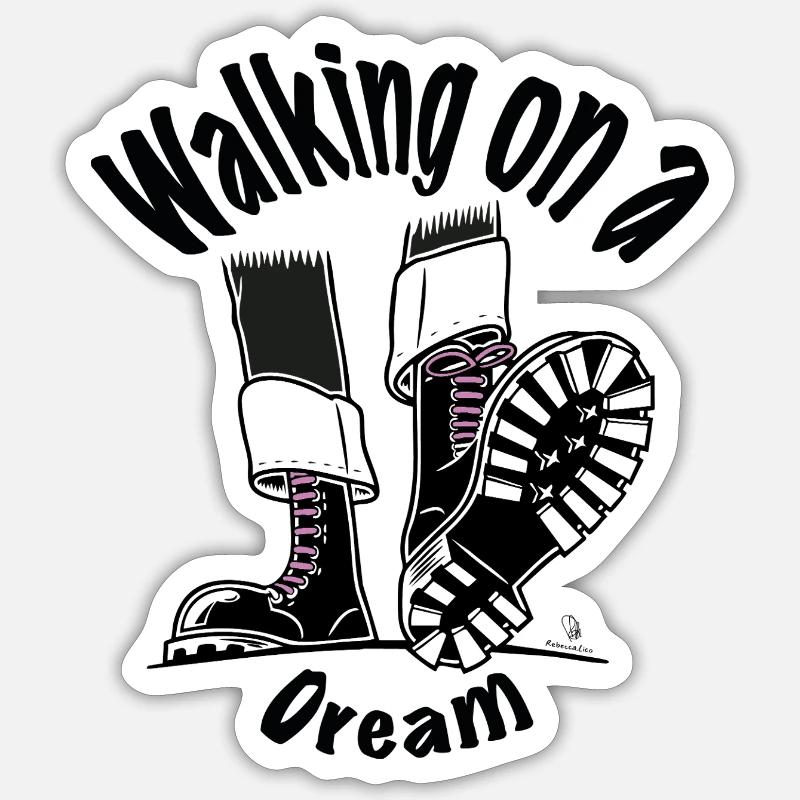 Walking on a Dream - Sticker size S (10 x 10 cm) - white matte