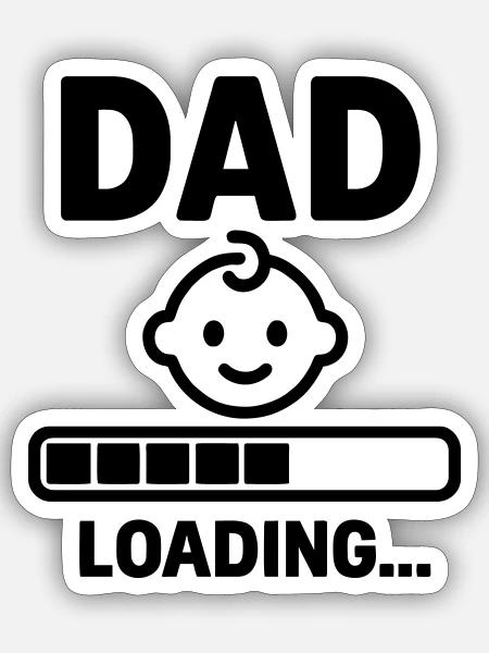 Papa wird bald – Geschenk zur Schwangerschaft - Sticker Größe S (10 x 10 cm) - Mattweiß