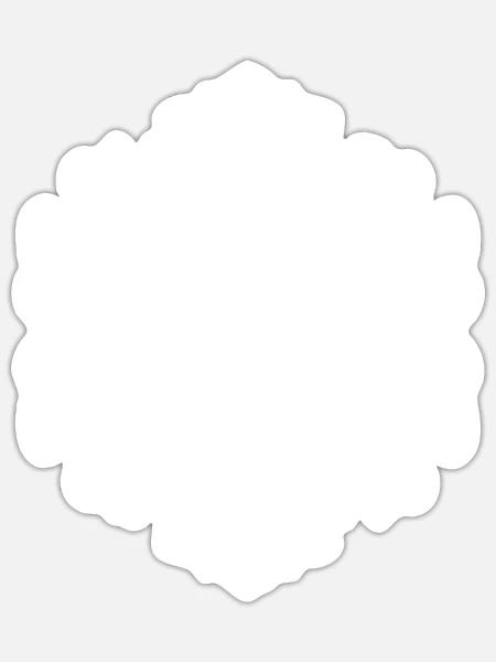 Lucien als Winter - Sticker Größe S (10 x 10 cm) - Mattweiß