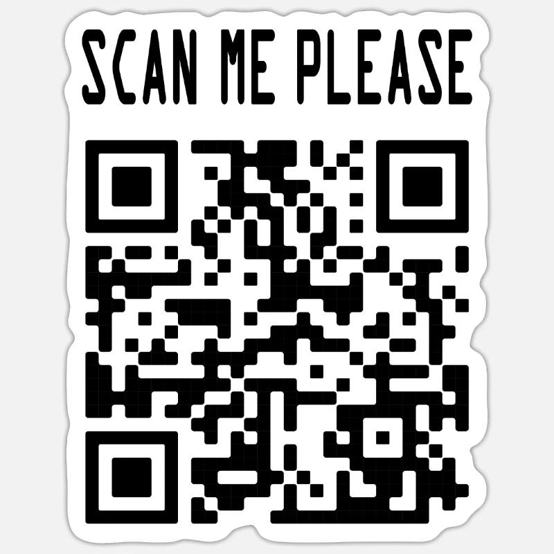 Scan Me QR Code for a Motivational Boost Sticker size S (10 x 10 cm)