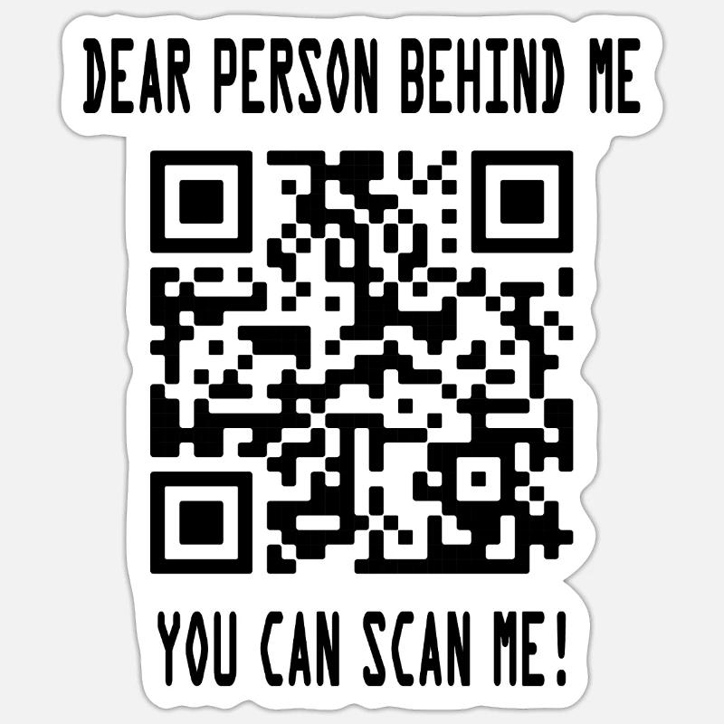 Scan me QR code for motivation - Sticker size S (10 x 10 cm) - white matte