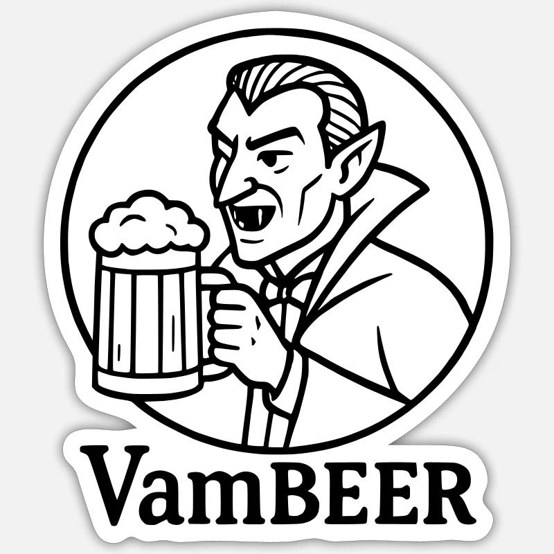 Vambeer - Sticker size S (10 x 10 cm) - white matte