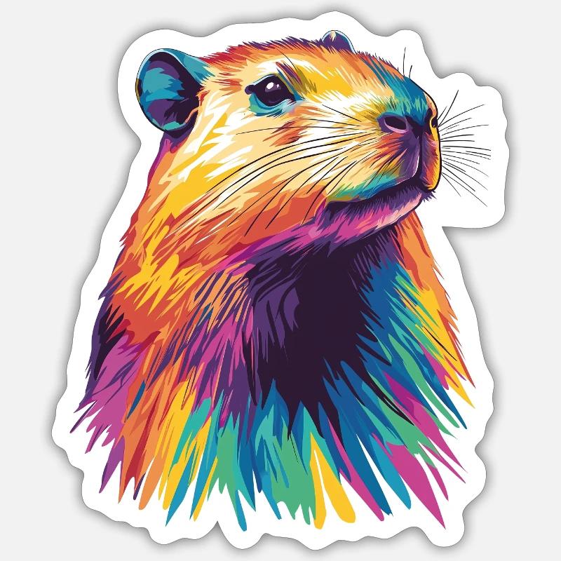 Capybara Sticker taille S (10 x 10 cm)