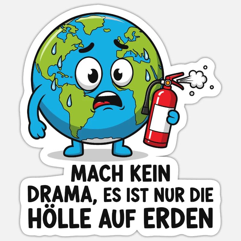 Hell on earth - Sticker size S (10 x 10 cm) - white matte