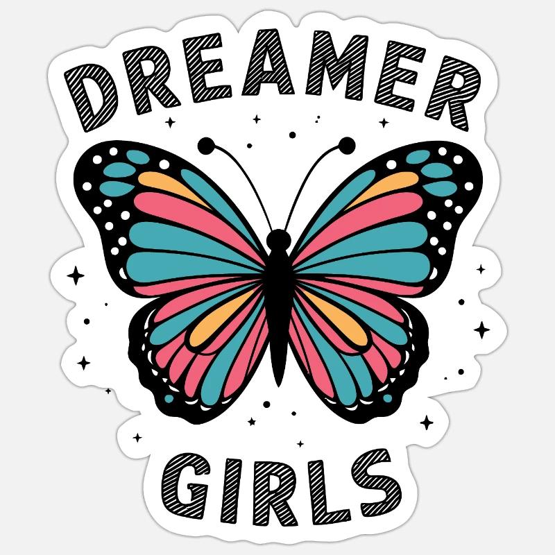 Bright Colorful Butterfly Sticker size S (10 x 10 cm)