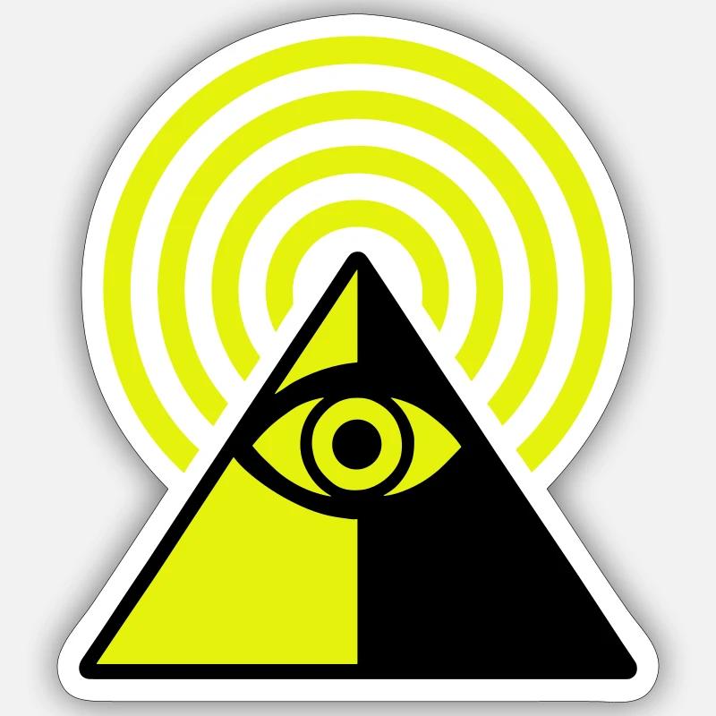 Pyramid Eye Sticker size S (10 x 10 cm)
