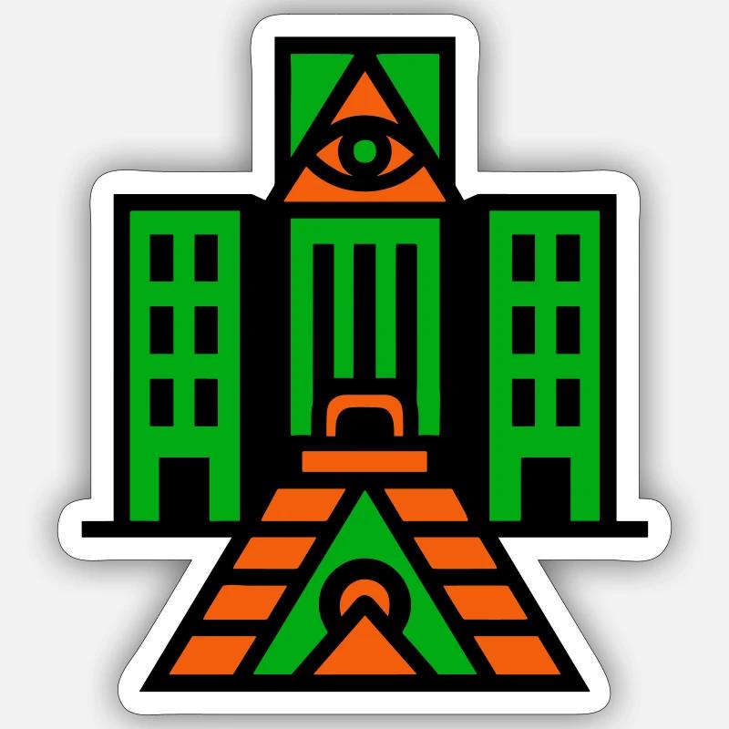 Architecture occulte - Sticker taille S (10 x 10 cm) - blanc mat