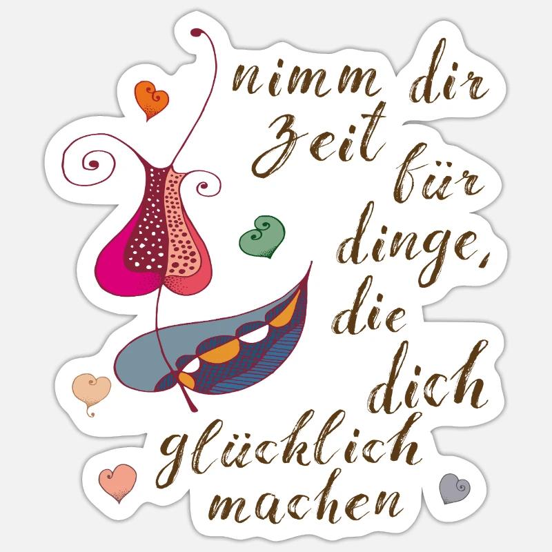 take your time - Sticker size S (10 x 10 cm) - white matte