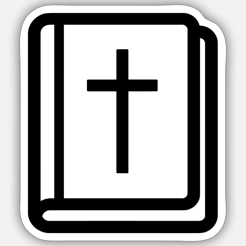 bible - Sticker taille S (10 x 10 cm) - blanc mat